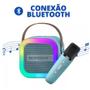 Imagem de Caixa Som Bluetooth com Microfone e Luzes LED - Pequena, Poderosa e Divertida Cor Sortida