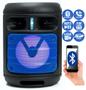 Imagem de Caixa Som Bluetooth Portátil Amplificada Mp3 Fm Usb Sd Microfone Bateria Recarregável