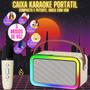 Imagem de Caixa Som Com Microfone Infantil Caixinha Bluetooth Karaoke