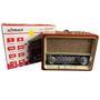 Imagem de Caixa Som Retro Bluetooth Radio Am Fm Usb Sd Recarregavel  XDG-71 Marrom Claro - XTRAD