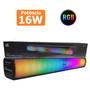 Imagem de Caixa Som Soundbar Gamer Bluetooth Computador Pc Led Rgb 16w - KNUP