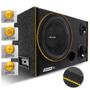 Imagem de Caixa Som Trio Amplificada Shutt Subwoofer 12 Polegadas 1100w RMS Automotivo Ativa Grave Forte