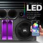 Imagem de Caixa Som Trio Automotivo Shutt 1300w Subwoofer Beatz 12 Pol Duto Régua LED RGB Grave Porta Mala