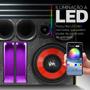 Imagem de Caixa Som Trio Automotivo Shutt 1300w Subwoofer Beatz 12 Pol Duto Régua LED RGB Grave Porta Mala