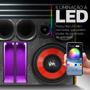 Imagem de Caixa Som Trio Automotivo Shutt 1300w Subwoofer Beatz 12 Pol Duto Régua LED RGB Grave Porta Mala