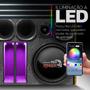 Imagem de Caixa Som Trio Automotivo Shutt 1800w Subwoofer Ripper 12 Pol 4 Driver 2 Tweeter Duto Régua RGB LED