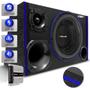 Imagem de Caixa Som Trio Champion 1000w RMS Subwoofer 4D 12 Pol + Driver + Tweeter + Módulo TS400 LED Pancadão