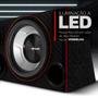 Imagem de Caixa Som Trio Diamantada Shutt Subwoofer 12 Polegadas 800W Dutada LED Neon Automotivo