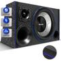 Imagem de Caixa Som Trio Diamantada Shutt Subwoofer 12 Polegadas 800W Dutada LED Neon Automotivo