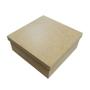 Imagem de Caixa Tampa Sapato de Mdf Madeira Crua - Tamanho: 17 X 17 X 06 Cm