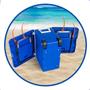 Imagem de Caixa Térmica 32 L Com Mesa E Cadeira Praia Camping 5 Em 1 Azul