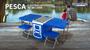 Imagem de Caixa Térmica 32 L Com Mesa E Cadeira Praia Camping 5 Em 1 Azul