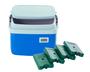 Imagem de Caixa Térmica 5 litros Cooler com Termômetro Digital Simples e Certificado de Calibração com 4 Gelos Reutilizáveis 200 ML