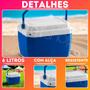 Imagem de Caixa Térmica Cooler 6 Litros 9 Latas Praia Camping Piscina Com Alça