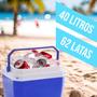 Imagem de Caixa Térmica Cooler Bebidas 40 Litros/62 Latas Com Alça Praia Verão Piscina 895