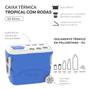 Imagem de Caixa Térmica Cooler Tropical Plus C/ Roda 50L Azul Soprano