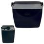 Imagem de Caixa Termica Preta Cooler Pequeno 6 L + Garrafa Squeeze Azul 500 Ml Lanches e Bebidas  Kit 