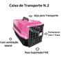 Imagem de Caixa Transporte Animal N2 Rosa + 2 Bebedouro Chalesco 150ml