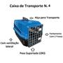 Imagem de Caixa Transporte Animal N4 Azul + 2 Bebedouro Chalesco 150ml