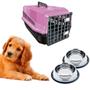 Imagem de Caixa Transporte Animal N4 Rosa + 2 Bebedouro Chalesco 150ml