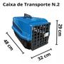 Imagem de Caixa Transporte Cães N2 Azul + 2 Comedouro Chalesco 150ML