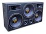 Imagem de Caixa Trio Som Automotivo Carro 3x12 Woofer Corneteira