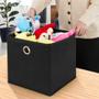 Imagem de Caixas de Armazenamento Dobráveis HSDT Cube Black (28x28x28cm) - Conjunto com 6