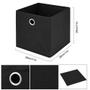Imagem de Caixas de Armazenamento Dobráveis HSDT Cube Black (28x28x28cm) - Conjunto com 6
