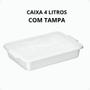Imagem de Caixas Organizadoras 4 l com tampa Conjunto com 4 unid.