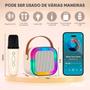 Imagem de Caixinha Caixa de Som Karaokê Infantil Com 02 Microfones Sem fio Bluetooh
