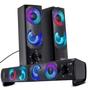 Caixinha Caixa Som Amplificada Soundbar Pc Gamer Led Usb Computador Notebook Tv Knup Kp-6041 Imagem de Caixinha Caixa Som Amplificada Soundbar Pc Gamer Led Usb Computador Notebook Tv Knup Kp-6041
