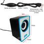 Imagem de Caixinha de Som Estéreo Para Notebook, Mp3 3w RMS Frontal Espelhado AL3083