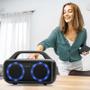 Imagem de Caixinha de Som Portátil Auto Falante Led RGB Bluetooth 5.1 100W Rms