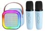 Imagem de Caixinha Microfone Duplo Bluetooth Sem Fio Youtube Karaoke Infantil