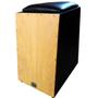 Imagem de Cajon Profissional Bump Elétrico Eletroacústico Dupla Captação Saídas XLR e P10. Com Almofada. Com Esteira. Inclinado. Sem MDF.