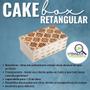 Imagem de Cake Box Cristal Retangular 1,5 L Transparente Para Bolos e Doces com Tampa   Kit com 50 Sacos de Confeitar