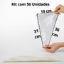 Imagem de Cake Box Cristal Retangular 1,5 L Transparente Para Bolos e Doces com Tampa   Kit com 50 Sacos de Confeitar