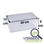 Imagem de Cake Box Cristal Retangular 1,5 L Transparente Para Bolos e Doces com Tampa   Kit com 50 Sacos de Confeitar