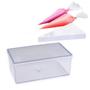 Imagem de Cake Box Cristal Retangular 1,5 L Transparente Para Bolos e Doces com Tampa   Kit com 50 Sacos de Confeitar