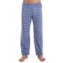 Imagem de Calça Avulsa Pijama Masculino Flanela Xadrez Azul 100% Algodão