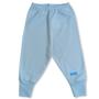 Imagem de Calça canelado bebê azul liso básico com pé reversível