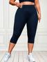 Imagem de Calça Capri Corsário Wolfox Plus Size Cintura Alta Tecido Suplex Feminino G1, G2, G3 e G4