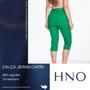 Imagem de Calça Capri Feminina HNO Sarja Cintura Alta Classic Verde