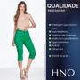 Imagem de Calça Capri Feminina HNO Sarja Cintura Alta Classic Verde