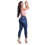 Imagem de Calça Capri Feminina Jeans Com Licra Azul Escuro Liso 1