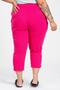 Imagem de Calça Capri Feminina Plus Size Malha Ribana Canelada Com Elástico E Cordão - Serena