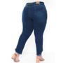 Imagem de Calça Capri Plus Size Feminina Jeans Escuro Cintura alta Taiga Jeans com Lycra Barra desfiada