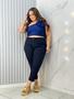 Imagem de Calça capri plus size super lipo (com cinta) jeans com Lycra Ref:2495