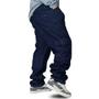 Imagem de Calça Cargo Jeans Trip Side Pixo Bordado Azul Escuro C015