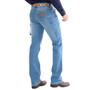 Imagem de Calça Carpinteira Masculina Jeans Country Reta Bolso Bordado